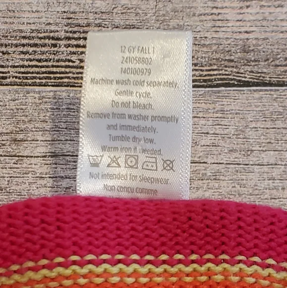 Gymboree Butterfly Girl Embroidered Flower Stripe Cardigan Sweater Girls Size 2T - Picture 5 of 5